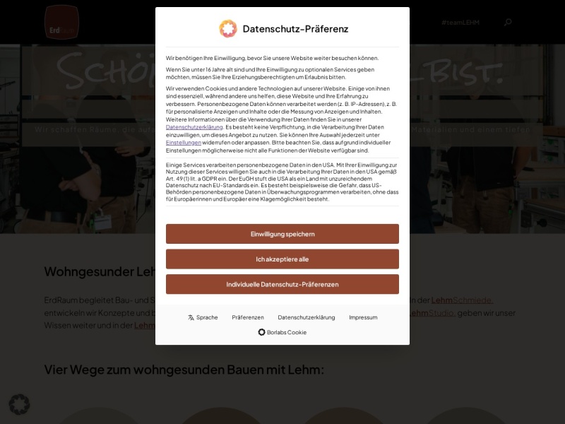 Lehmbau Firma Erdraum in Bayern